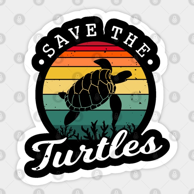 Save The Turtles Sticker by Cooldruck